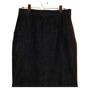 Dark denim pencil skirt